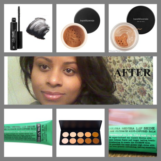 My finished look... 6 products.. 