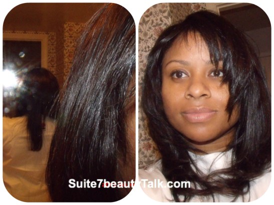 A close up of the texture & length, which was the longest my real hair has ever been. Three months with my new do, after a wash/condition session with Sheri