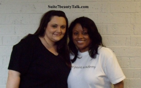 Month 4 of my weave experiment, at school with my Esthetics instructor & mentor. 