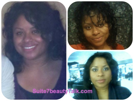 Three textures - natural wavy, freshly washed & flat ironed with loose curls. I liked the versatility the weave provided.